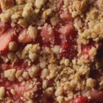 strawberry rhubarb crumble