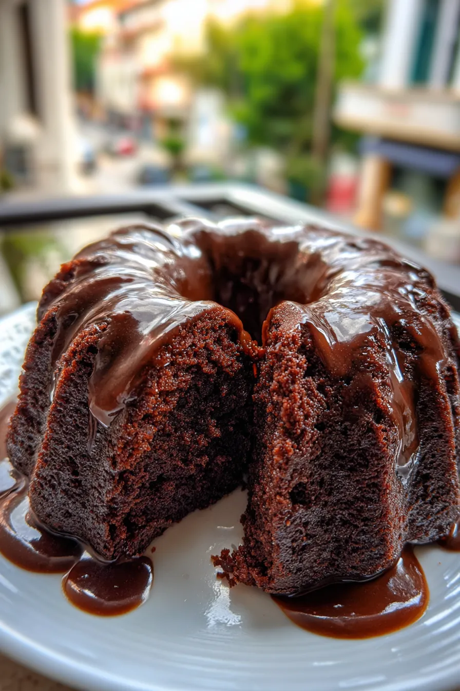 triple chocolate bundt cake