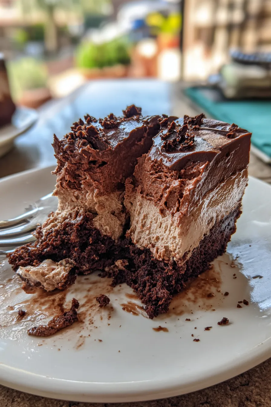 triple chocolate mousse cake