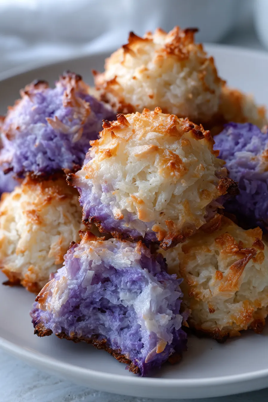 ube coconut macaroons