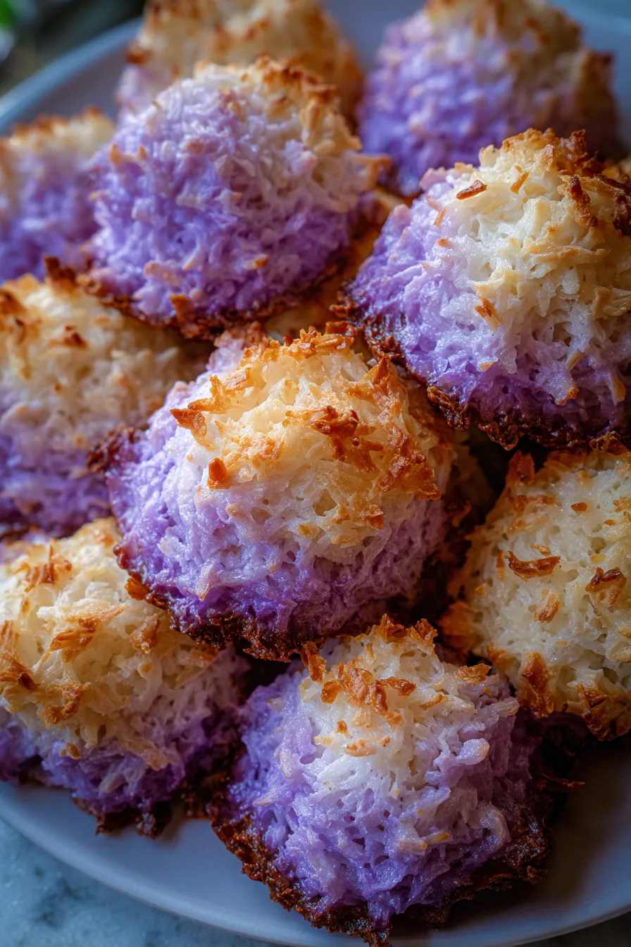 ube coconut macaroons