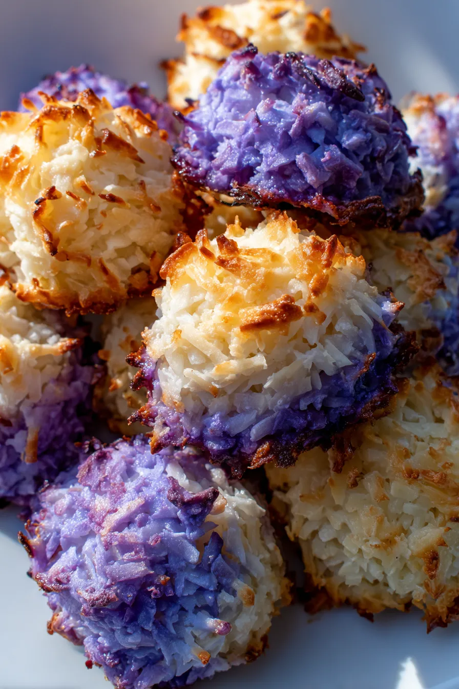 ube coconut macaroons