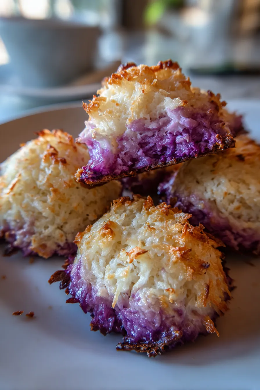 ube coconut macaroons