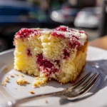 vegan lemon raspberry cake