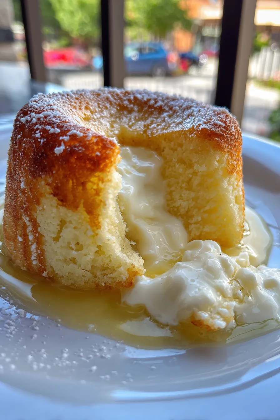 white chocolate lava cake