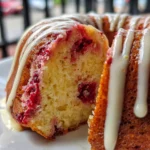 white chocolate raspberry bundt cake