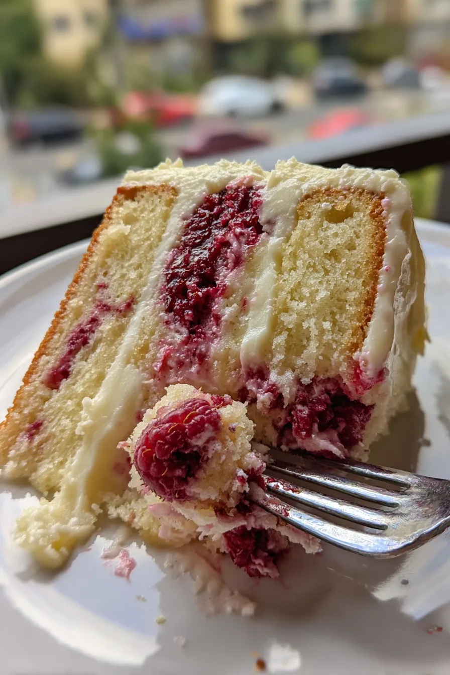 white chocolate raspberry cake