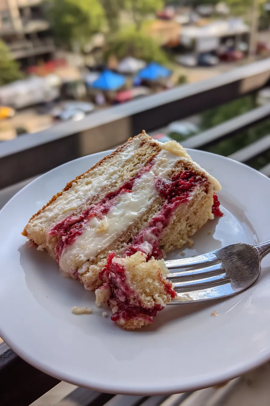 white chocolate raspberry cake