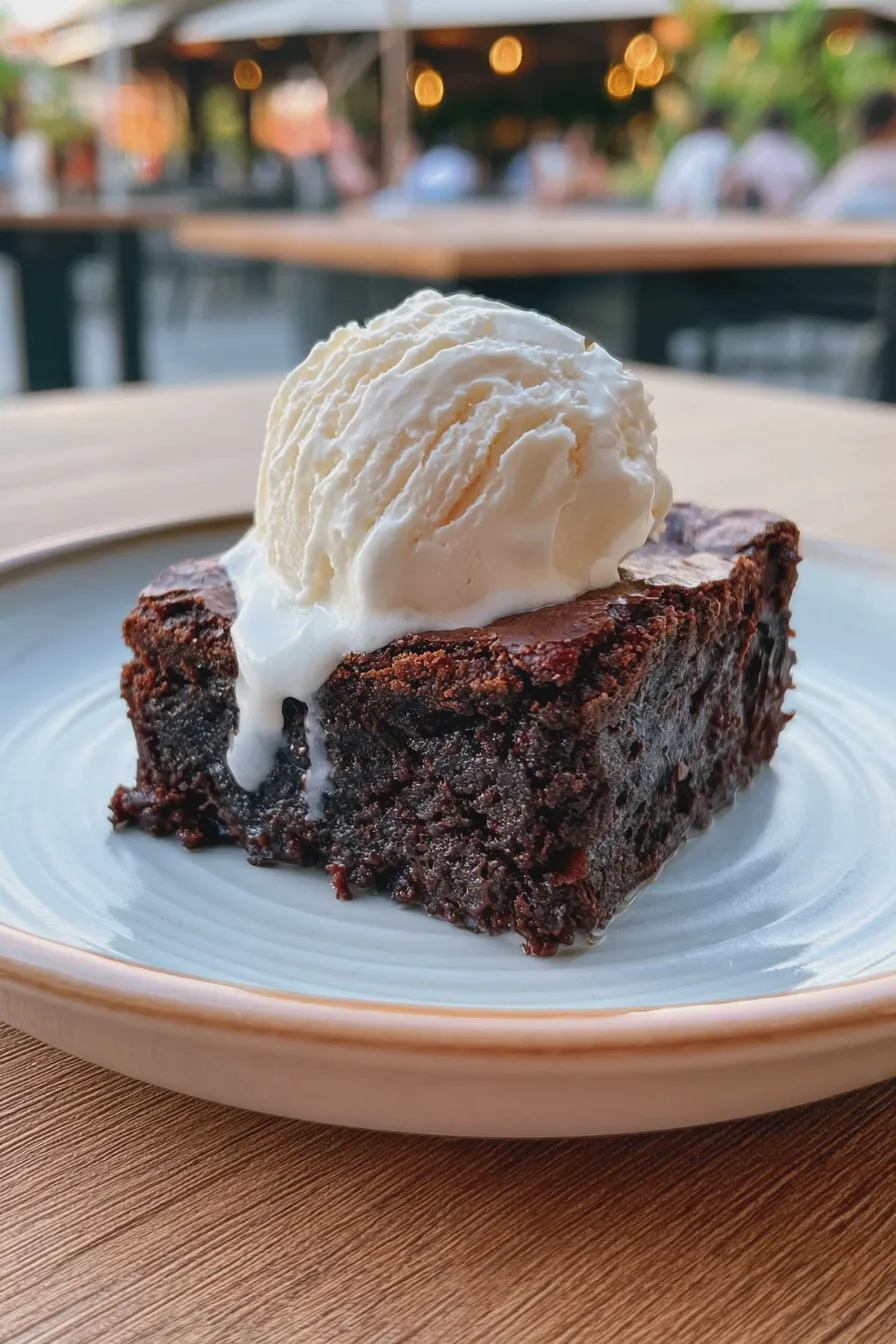 brownie with ice cream Recipe Easy Homemade 1 brownie with ice cream