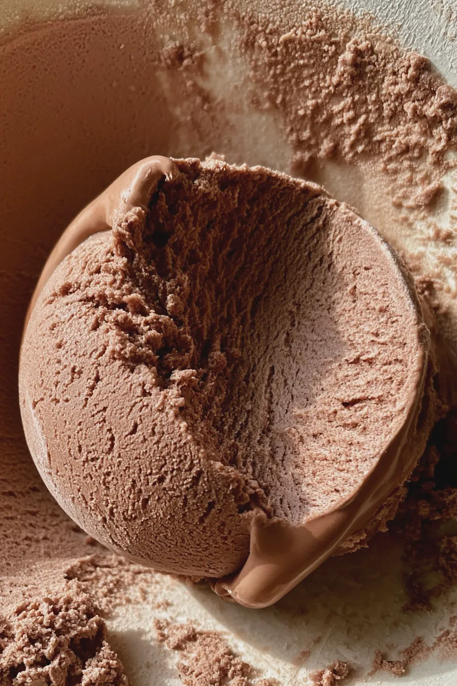 homemade chocolate ice cream