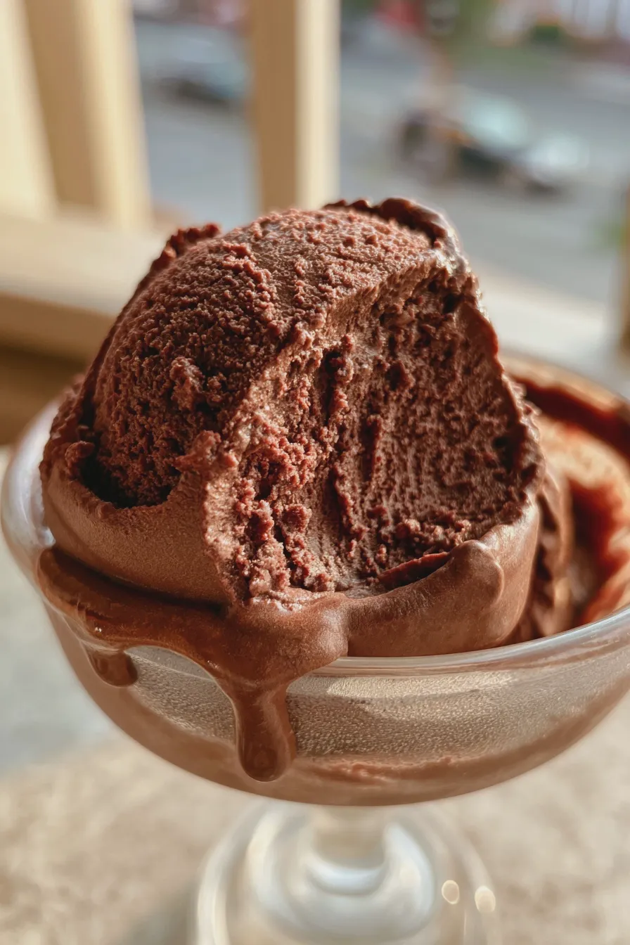 homemade chocolate ice cream