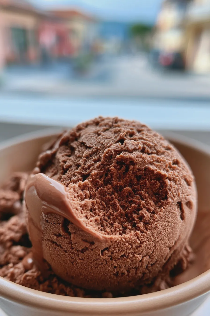 homemade chocolate ice cream