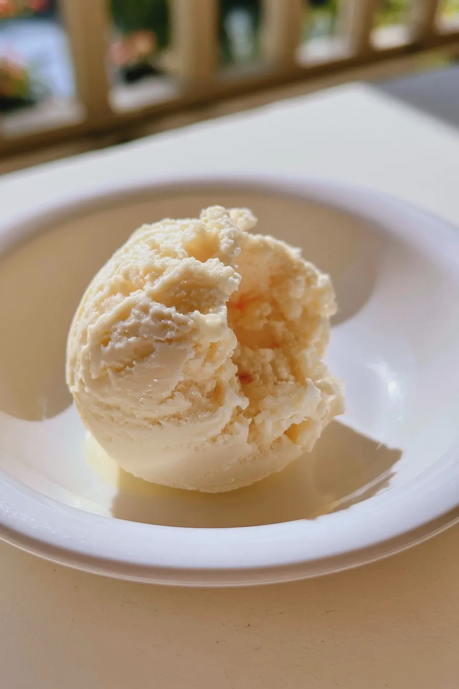 homemade peach ice cream