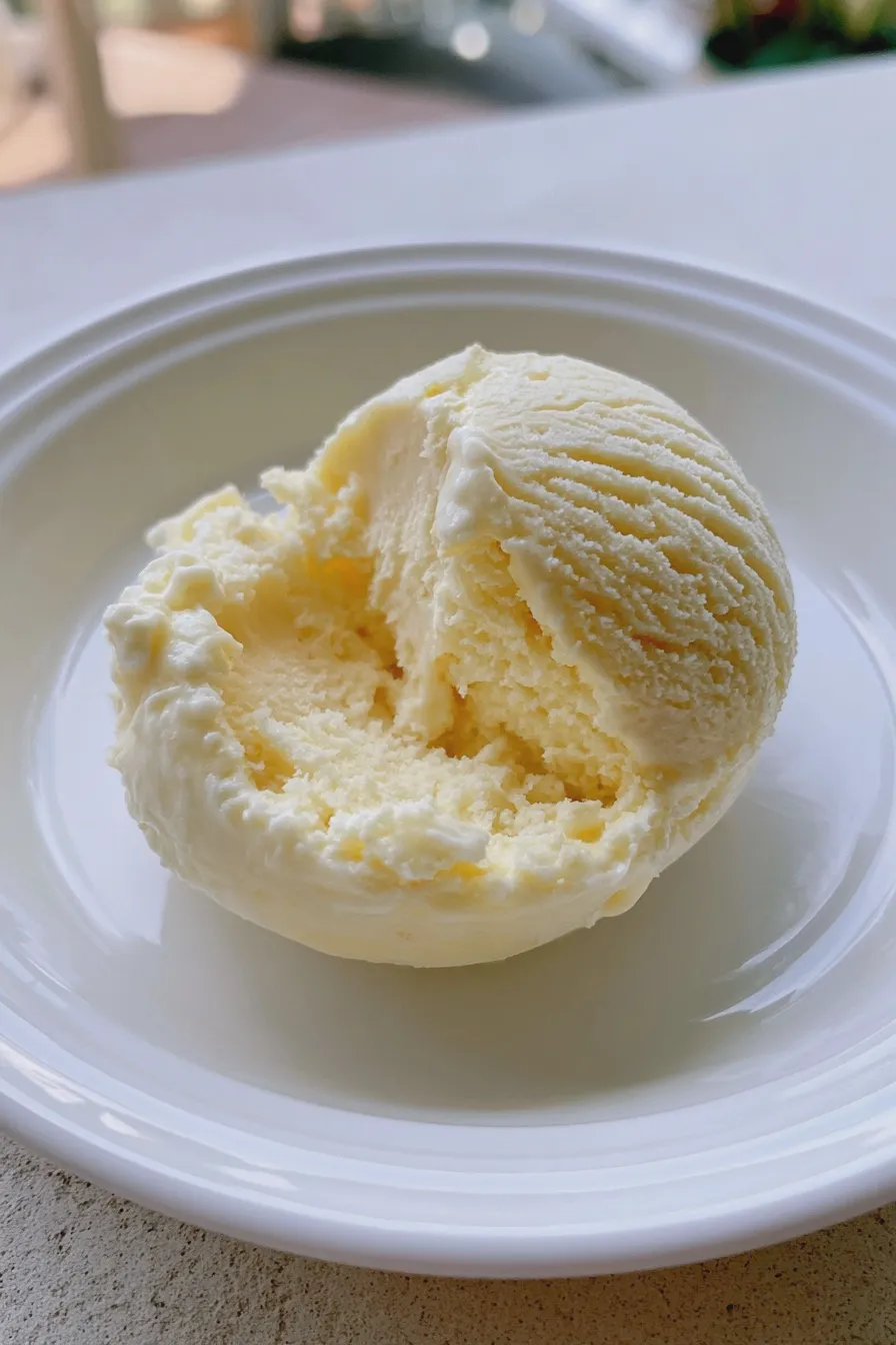 homemade peach ice cream