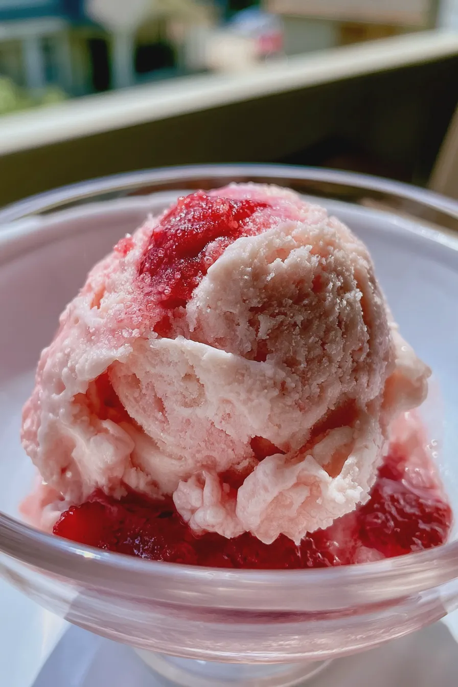homemade strawberry ice cream