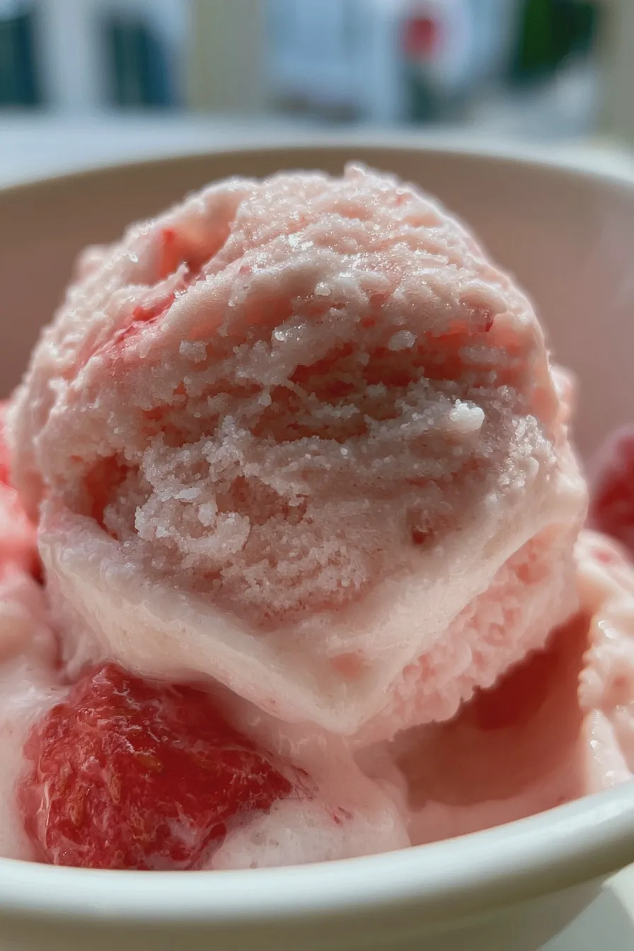 homemade strawberry ice cream