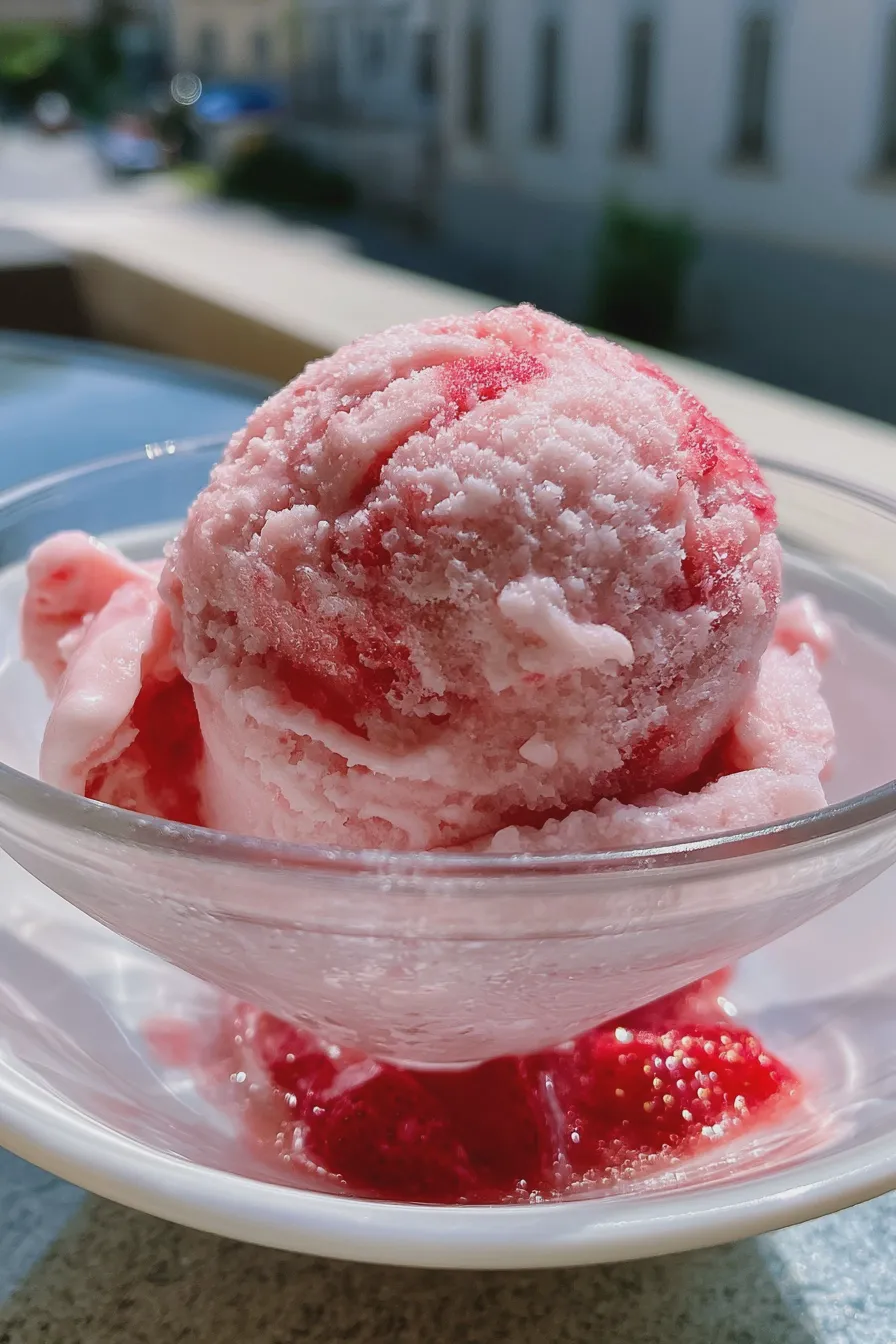 homemade strawberry ice cream