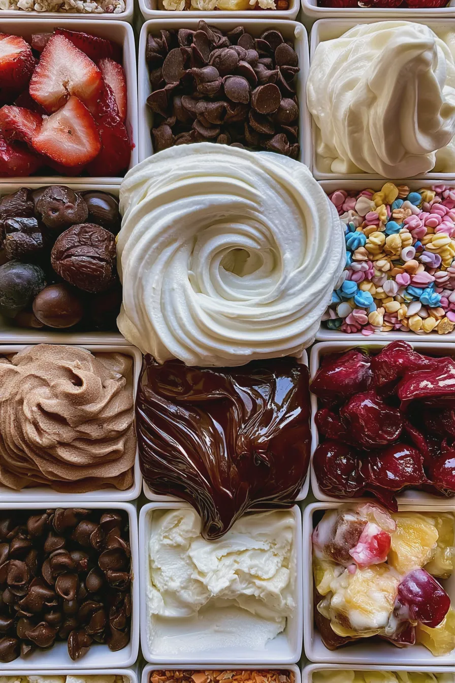 ice cream toppings bar