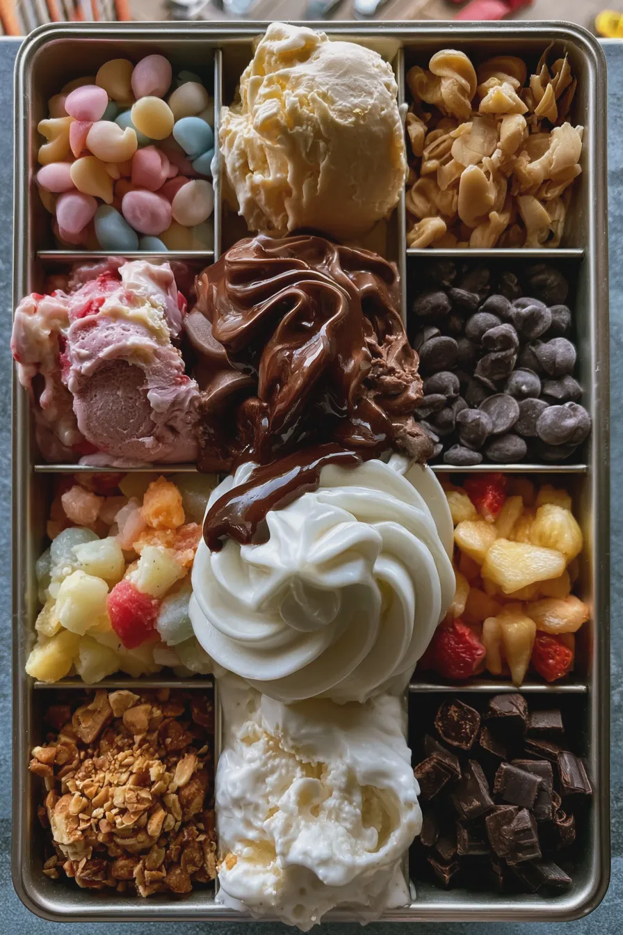 ice cream toppings bar