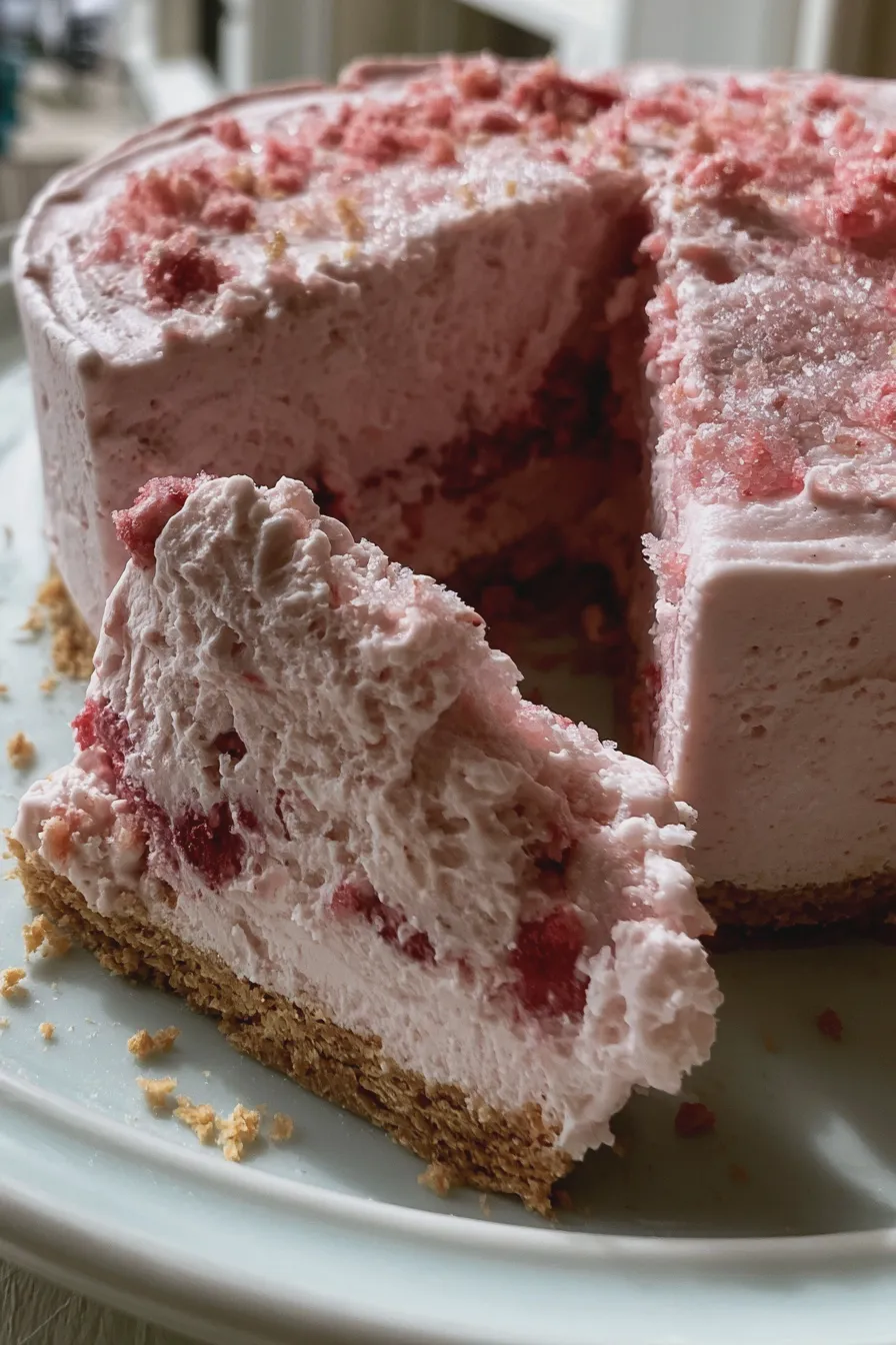 strawberry ice cream cake