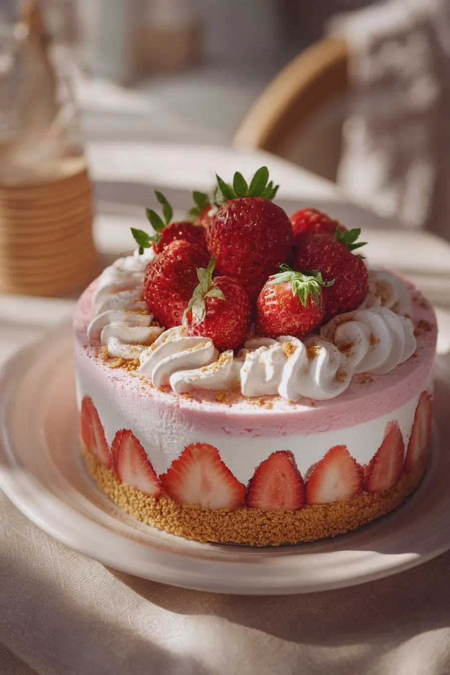 strawberry ice cream cake