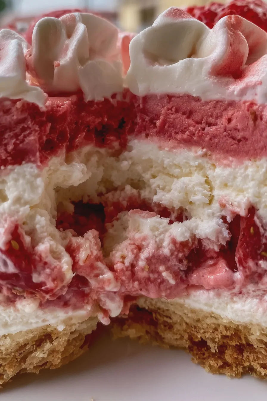 strawberry ice cream cake Easy Homemade Recipe 3 strawberry ice cream cake