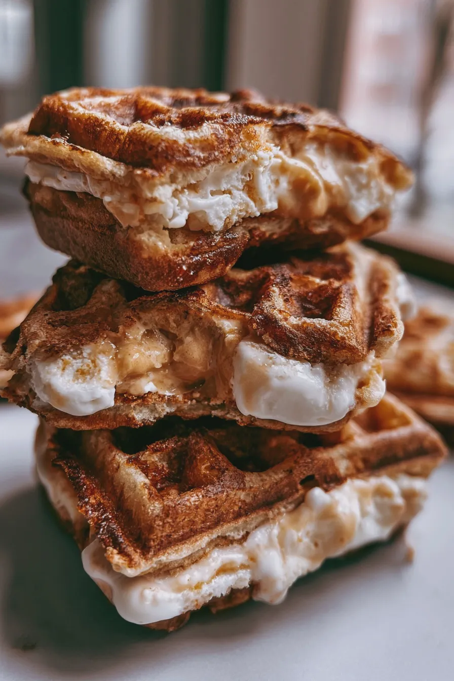 Waffle Ice Cream Sandwiches Easy Recipe 1 waffle ice cream