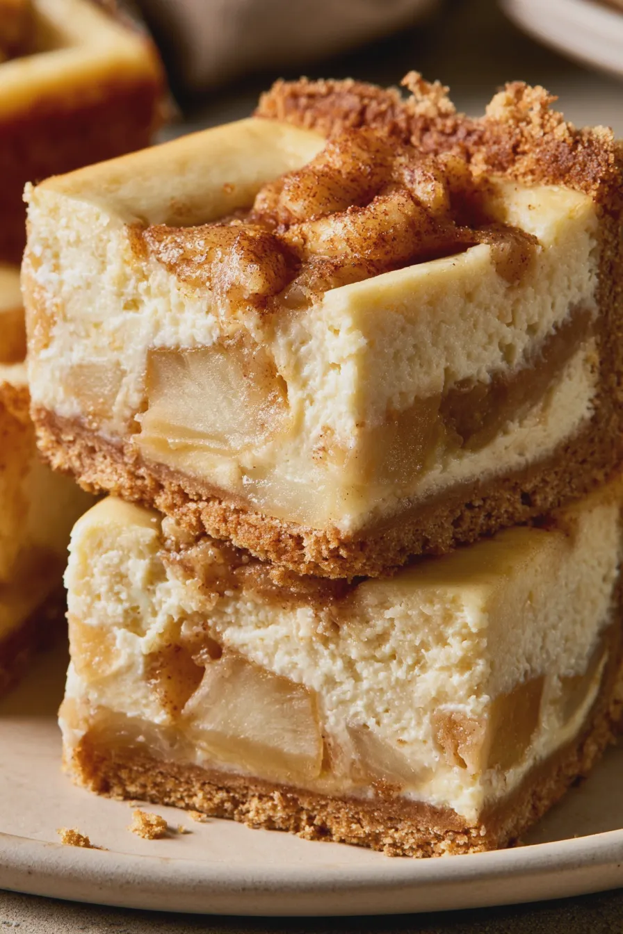 apple cinnamon cheesecake bars