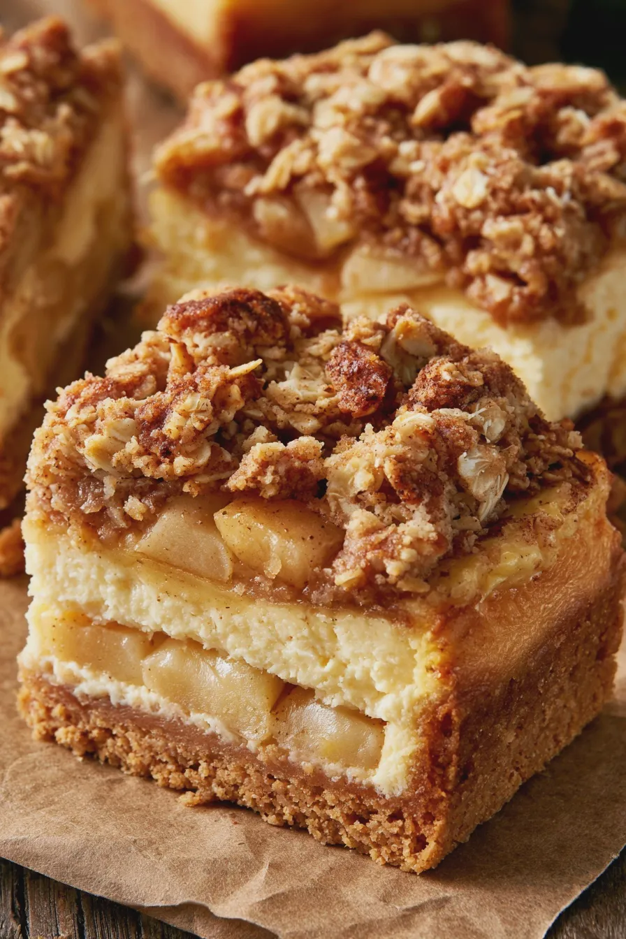 apple crumble cheesecake bars 4 apple crumble cheesecake
