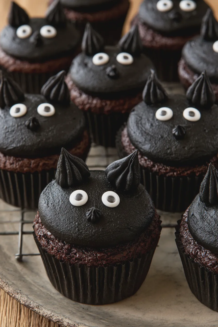black cat cupcakes