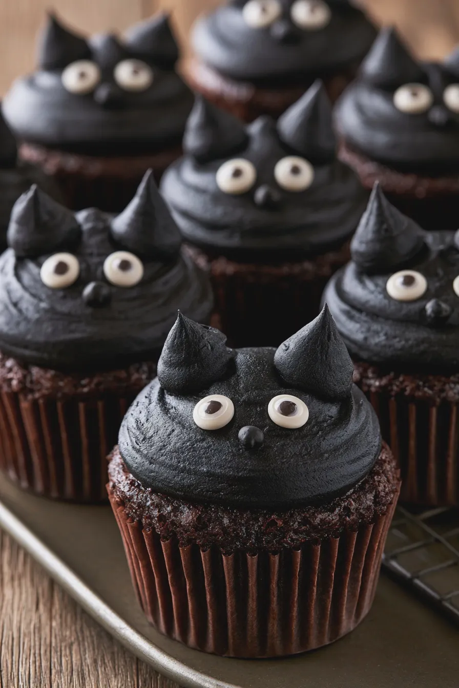 black cat cupcakes