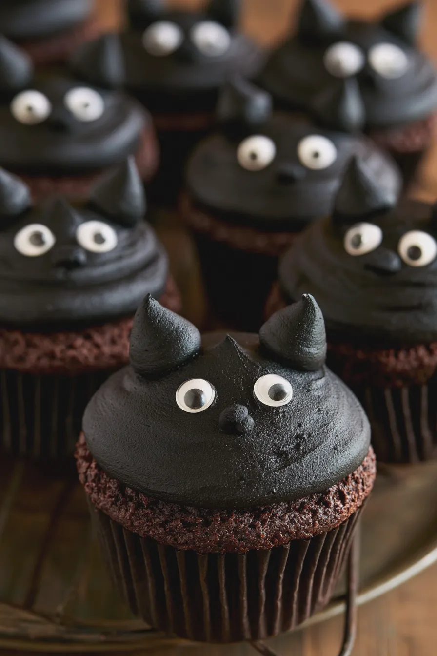 black cat cupcakes