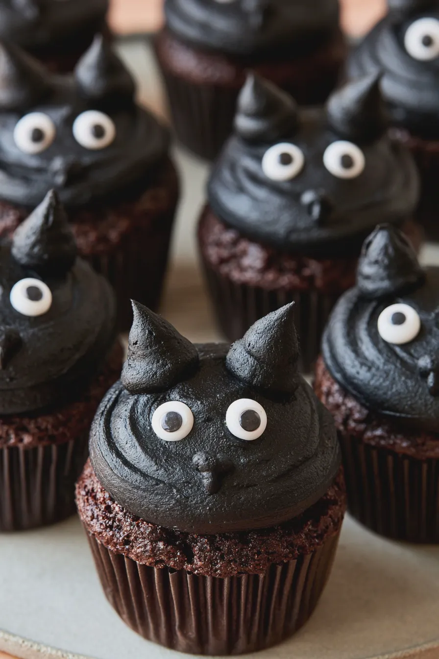 black cat cupcakes