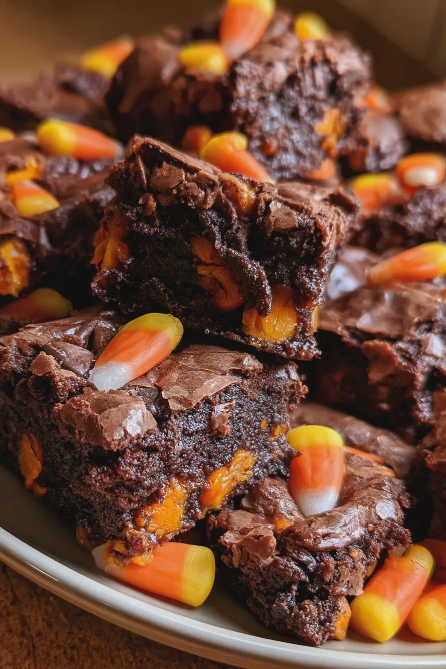 candy corn brownies
