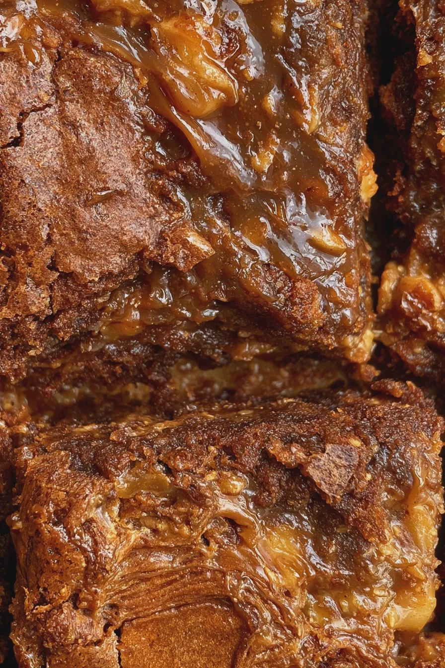 caramel apple brownies