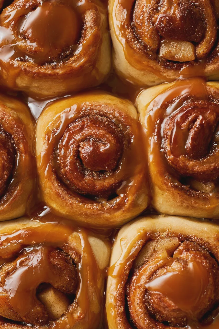 caramel apple cinnamon rolls