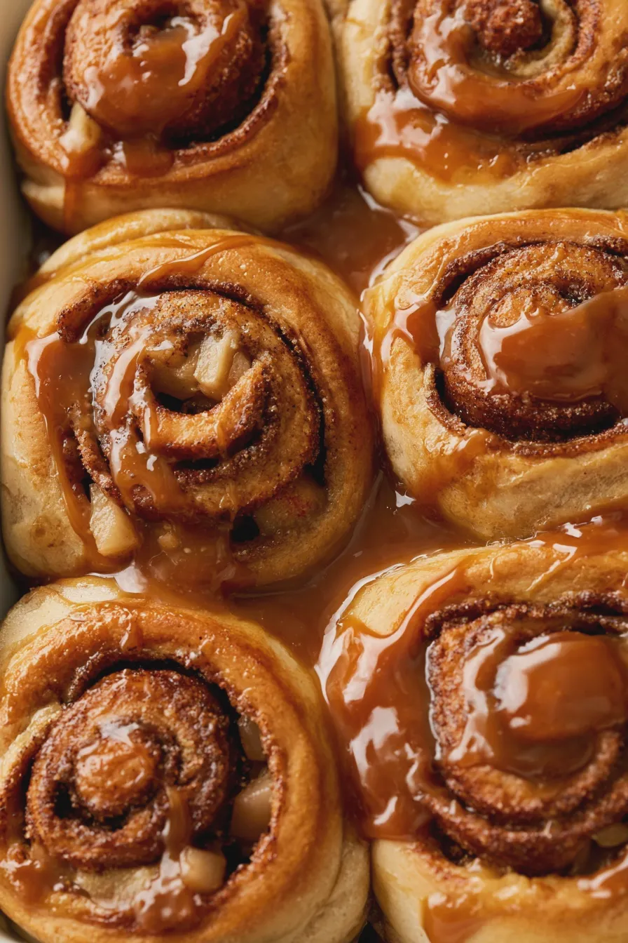 caramel apple cinnamon rolls