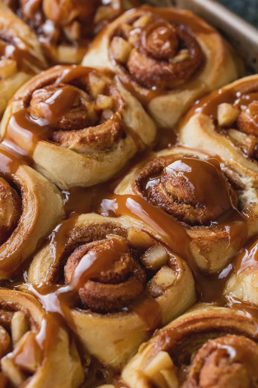 caramel apple cinnamon rolls