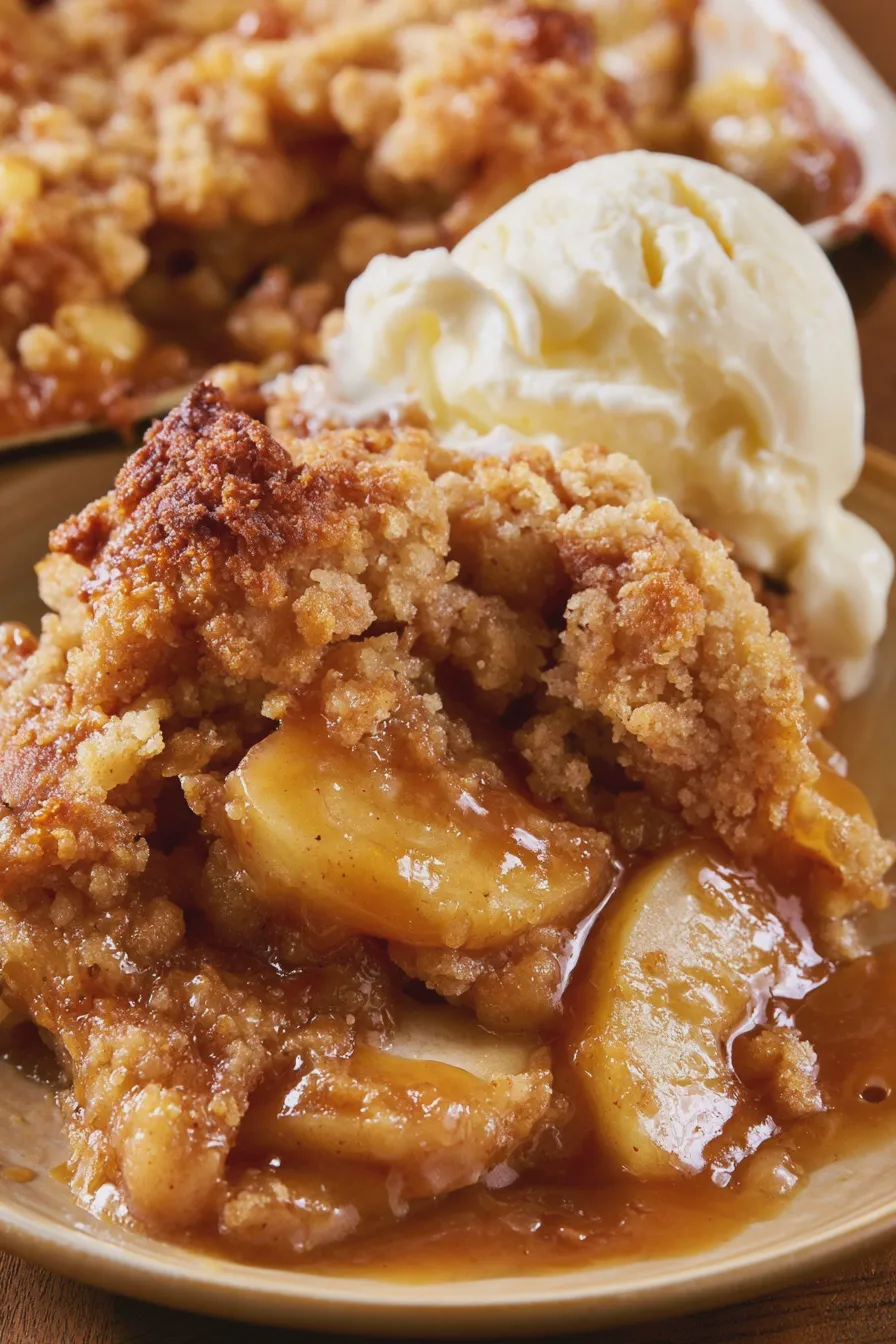 caramel apple crisp
