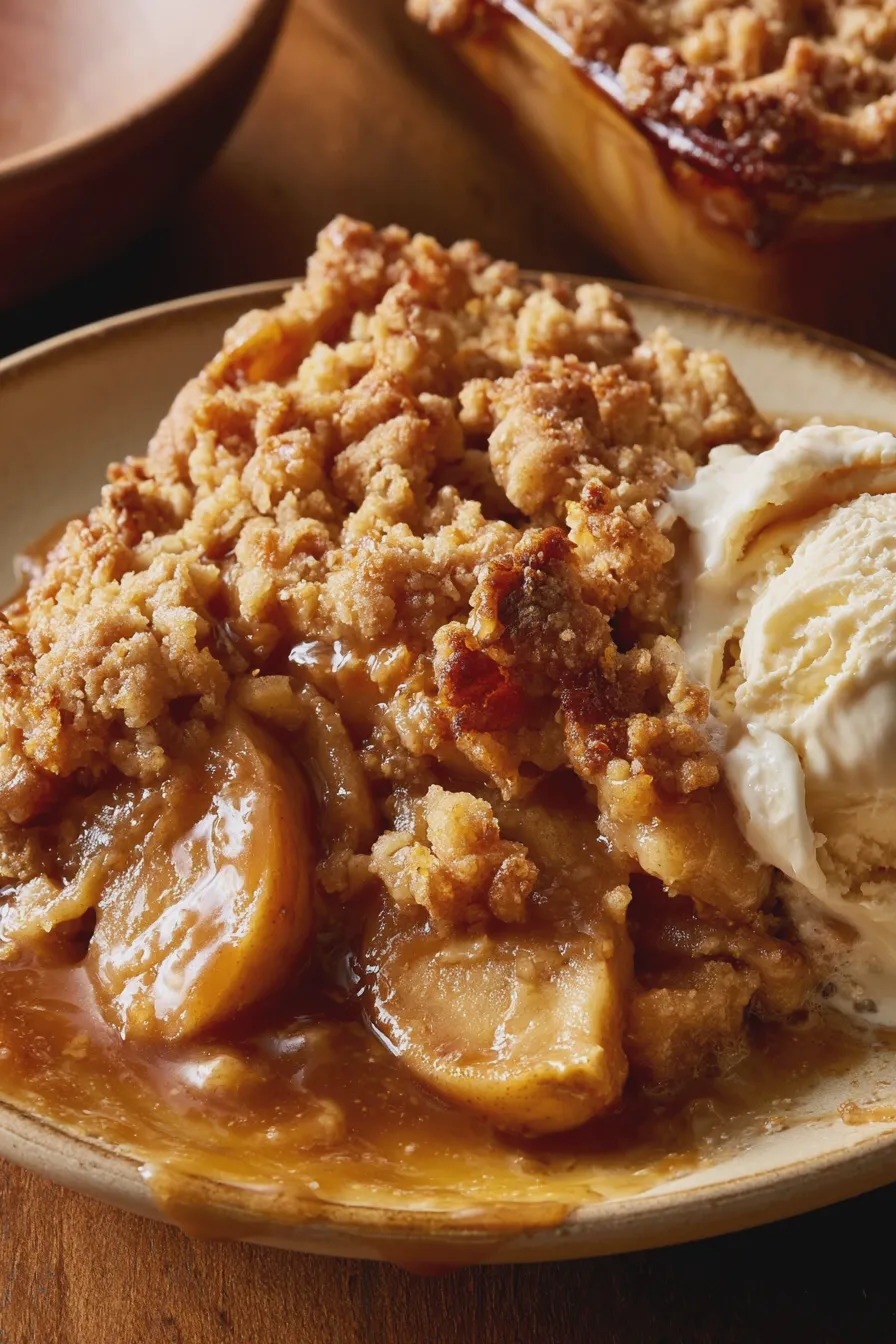 caramel apple crisp