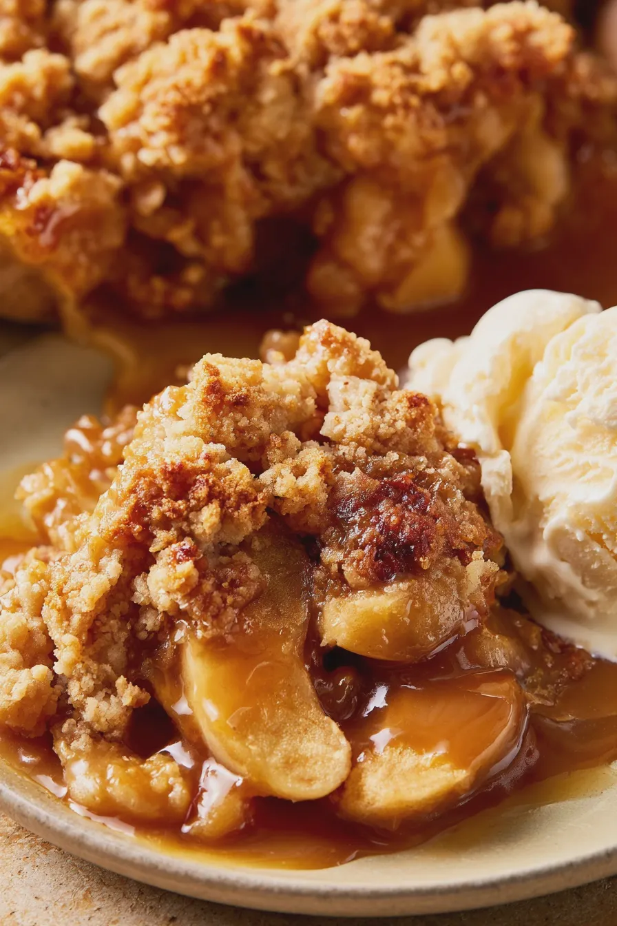 caramel apple crisp