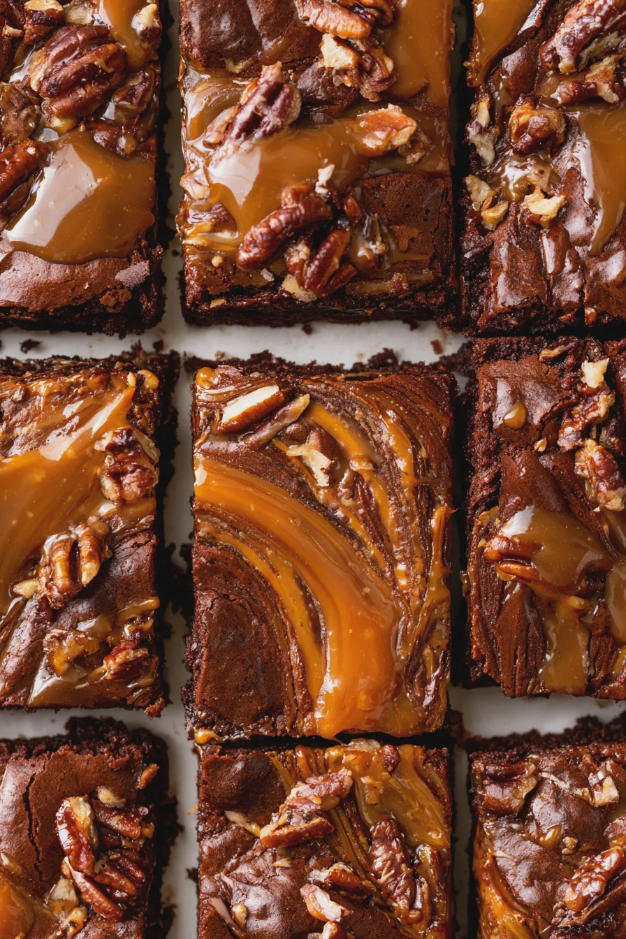 caramel pecan brownies