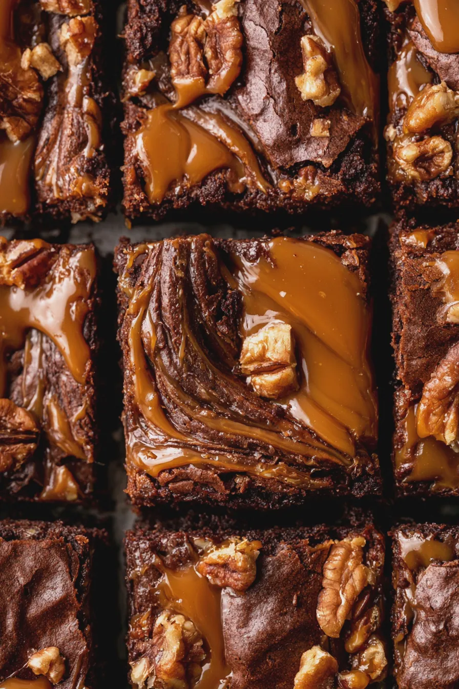 caramel pecan brownies