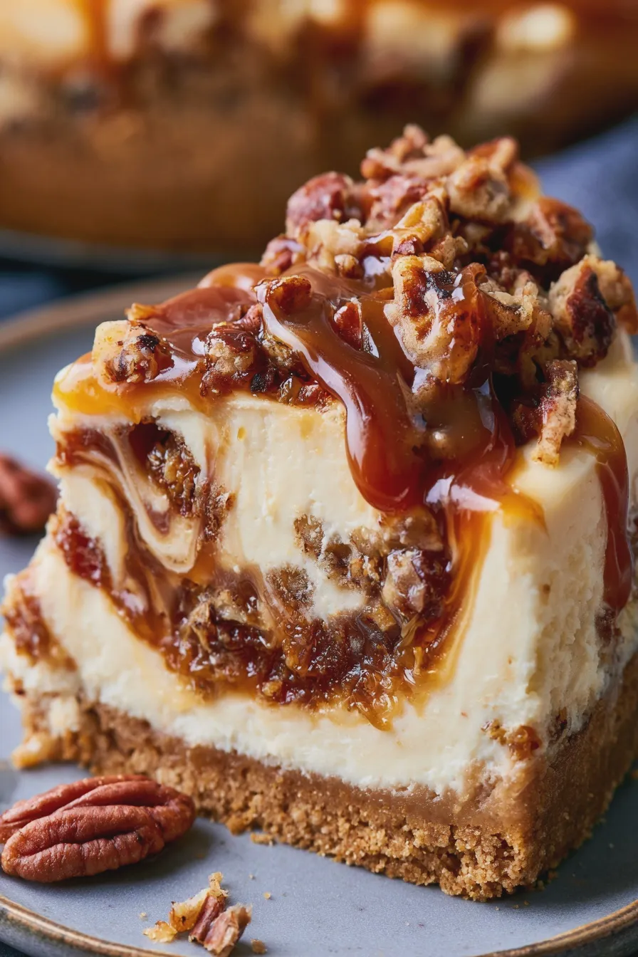 caramel pecan cheesecake