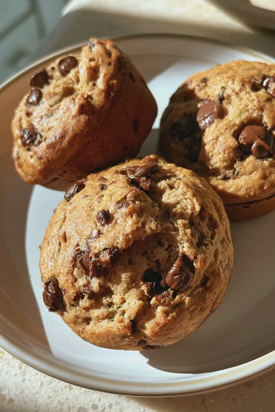 chocolate chip zucchini muffins