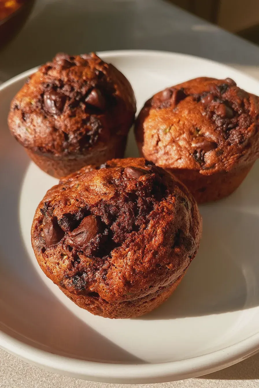 chocolate chip zucchini muffins