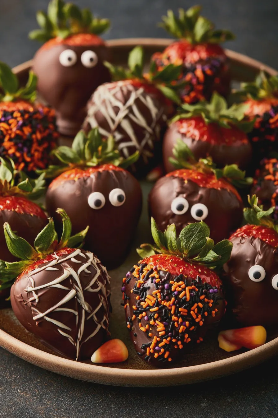 chocolate covered strawberries halloween