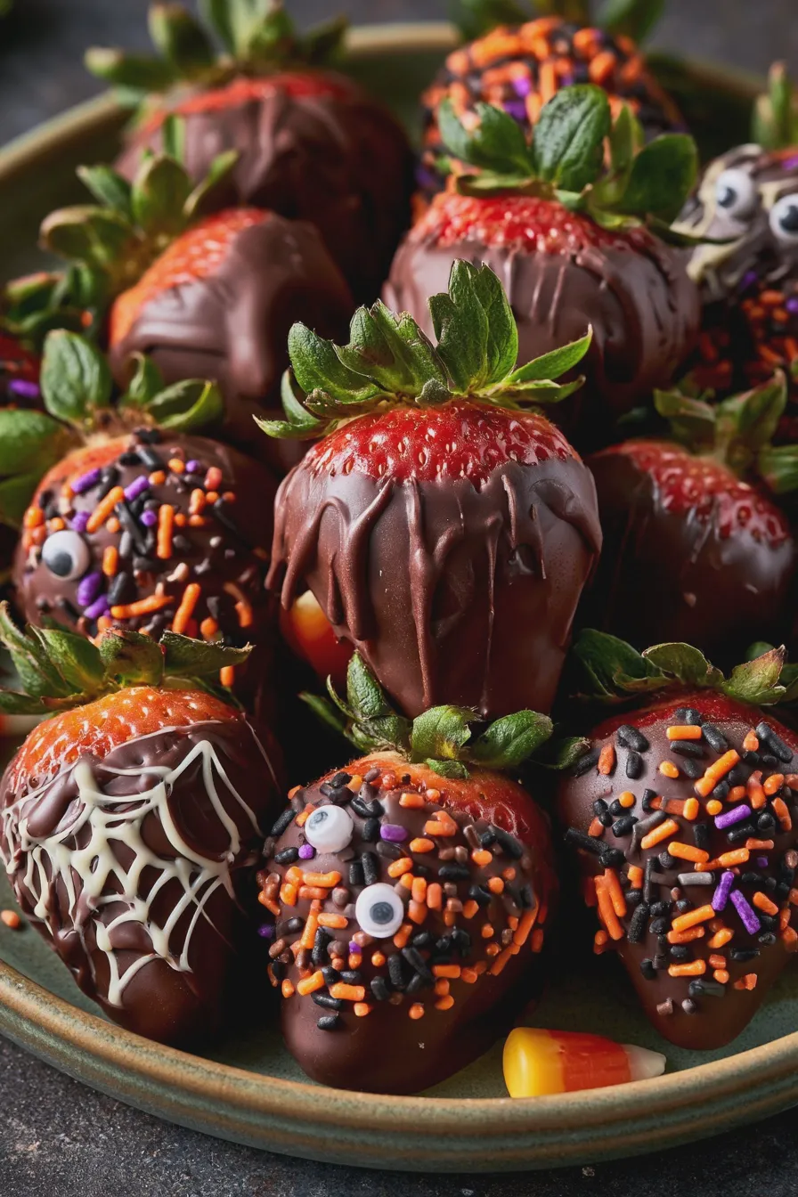chocolate covered strawberries halloween