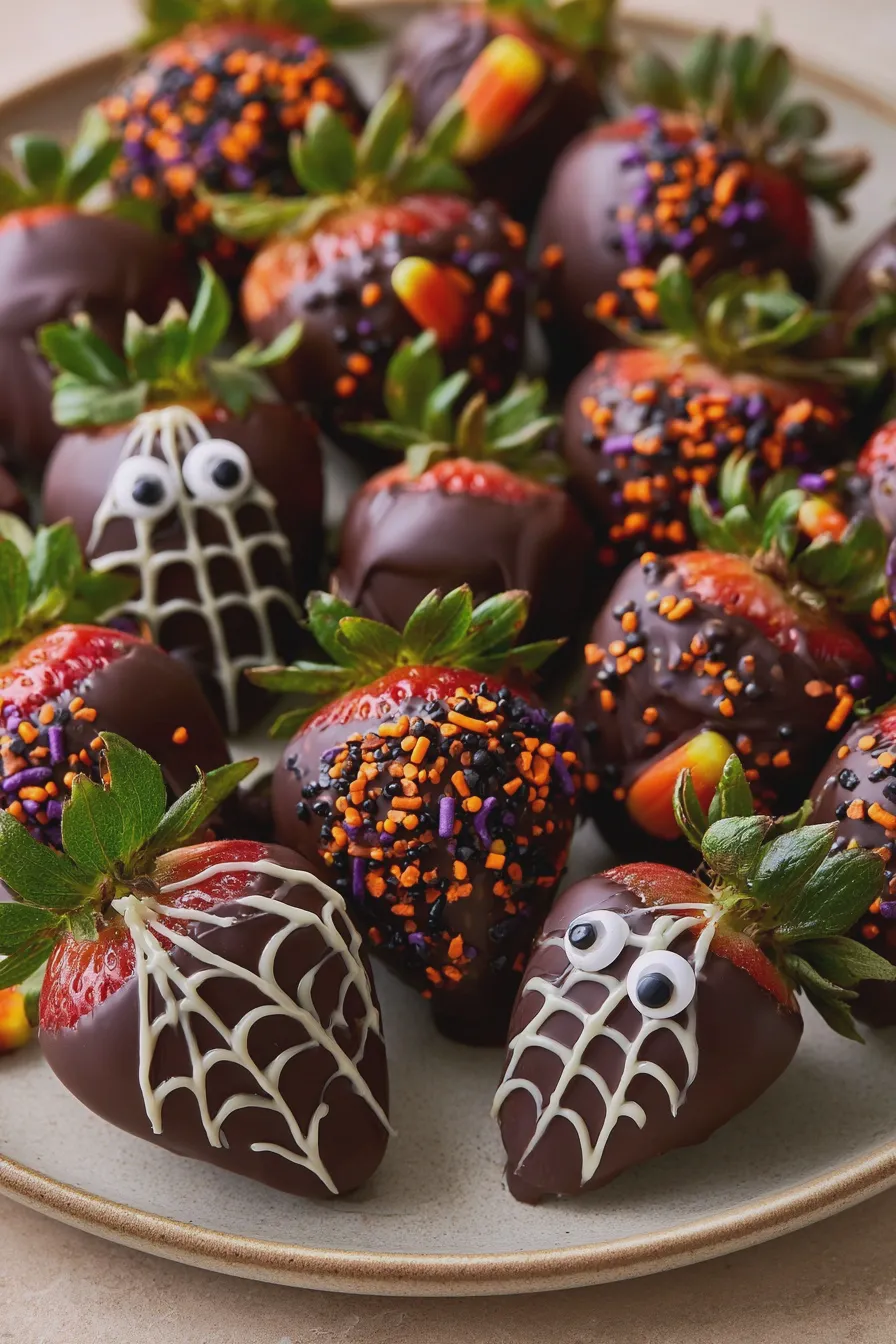 chocolate covered strawberries halloween