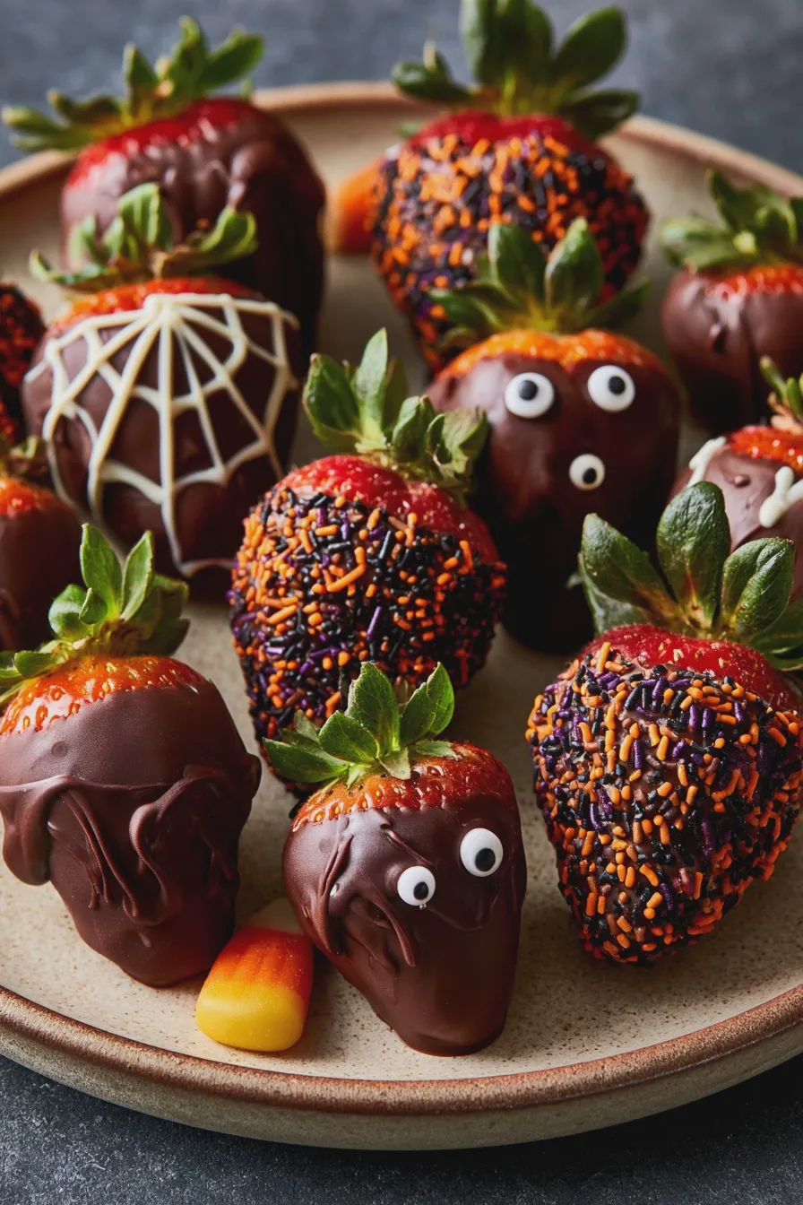 chocolate covered strawberries halloween